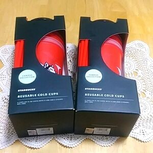 NWT Starbucks Campus Collection Northeastern Reusuable Cold Cups